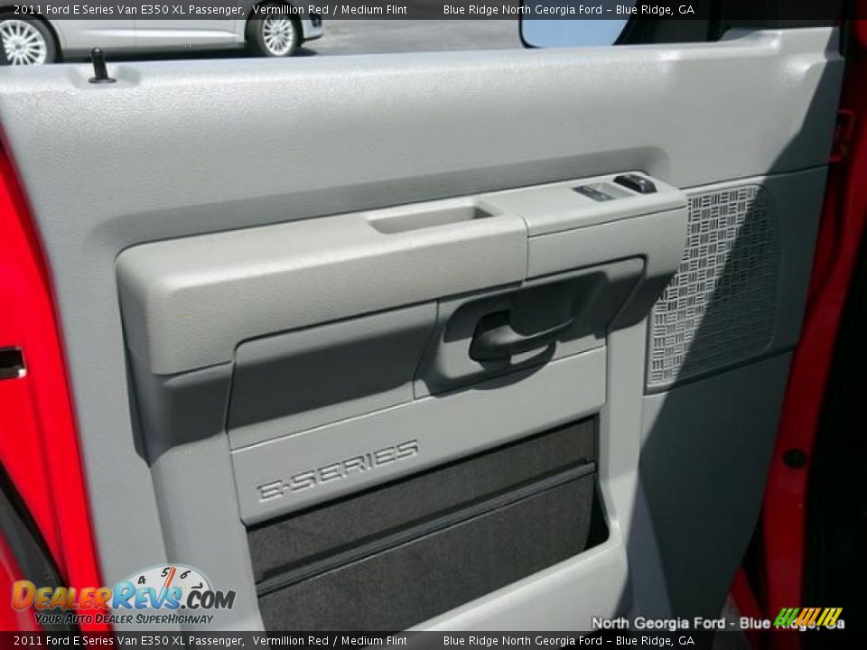 2011 Ford E Series Van E350 XL Passenger Vermillion Red / Medium Flint Photo #12