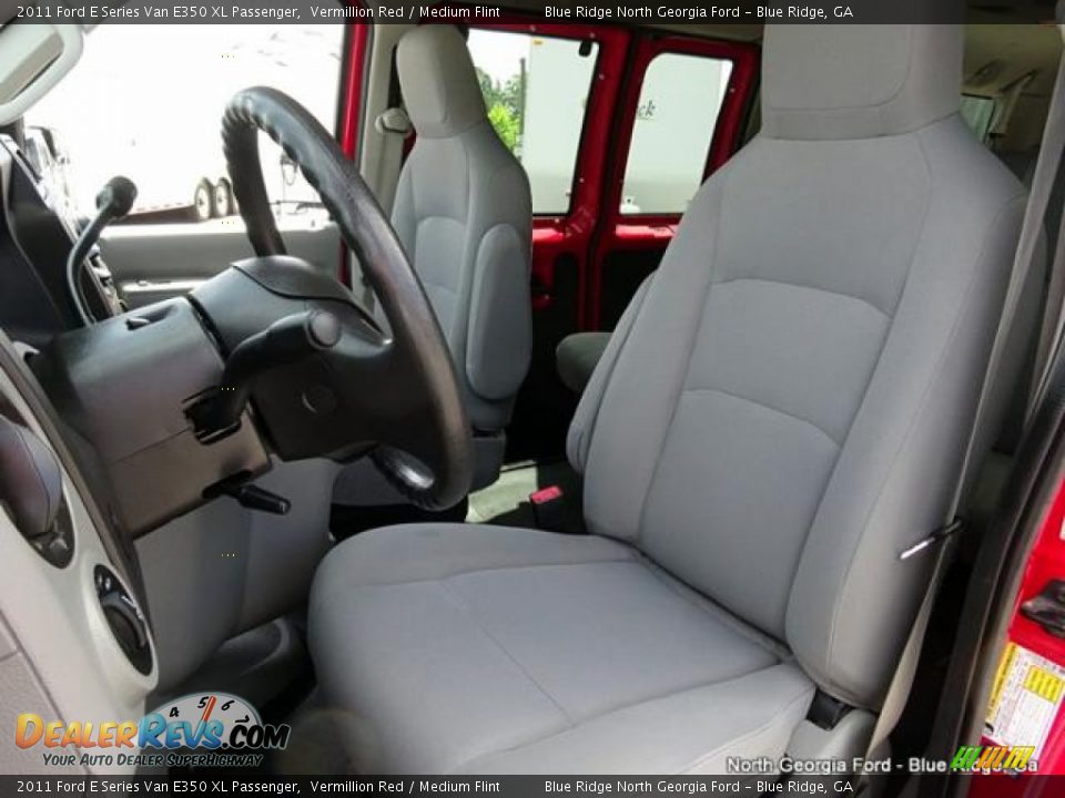 2011 Ford E Series Van E350 XL Passenger Vermillion Red / Medium Flint Photo #14