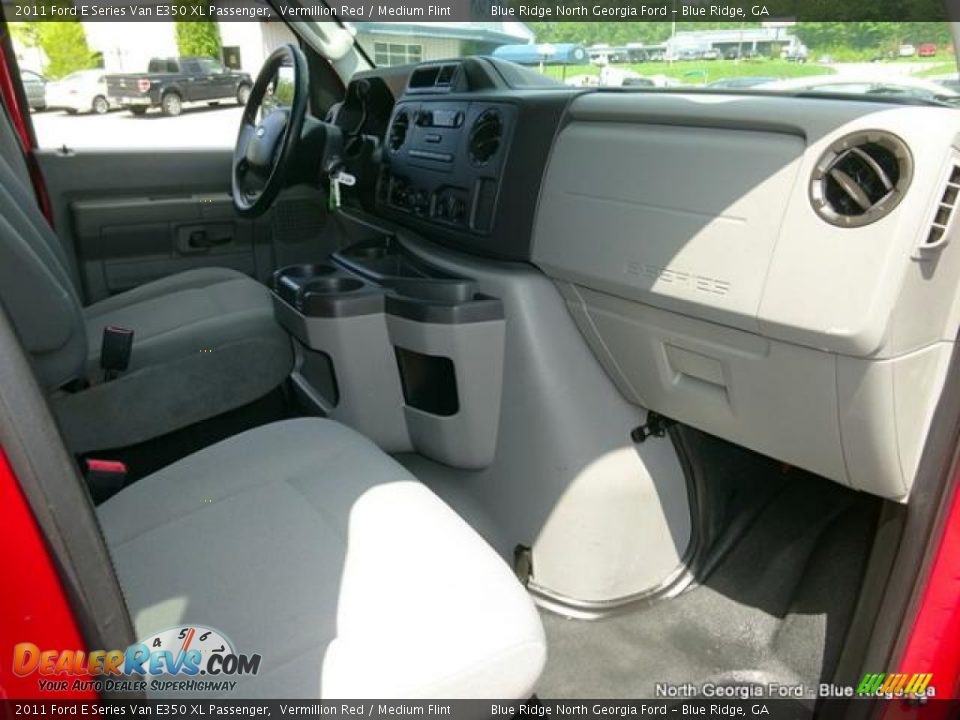 2011 Ford E Series Van E350 XL Passenger Vermillion Red / Medium Flint Photo #15