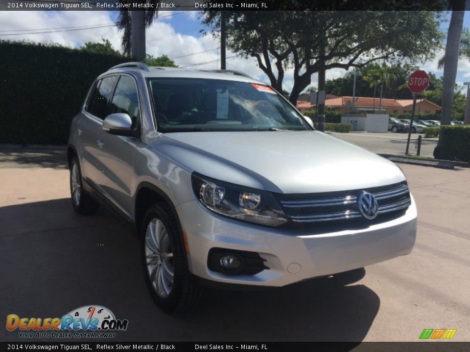 2014 Volkswagen Tiguan SEL Reflex Silver Metallic / Black Photo #7