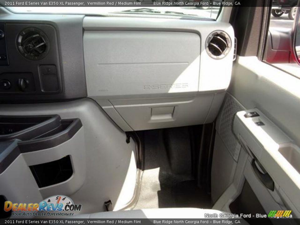 2011 Ford E Series Van E350 XL Passenger Vermillion Red / Medium Flint Photo #22