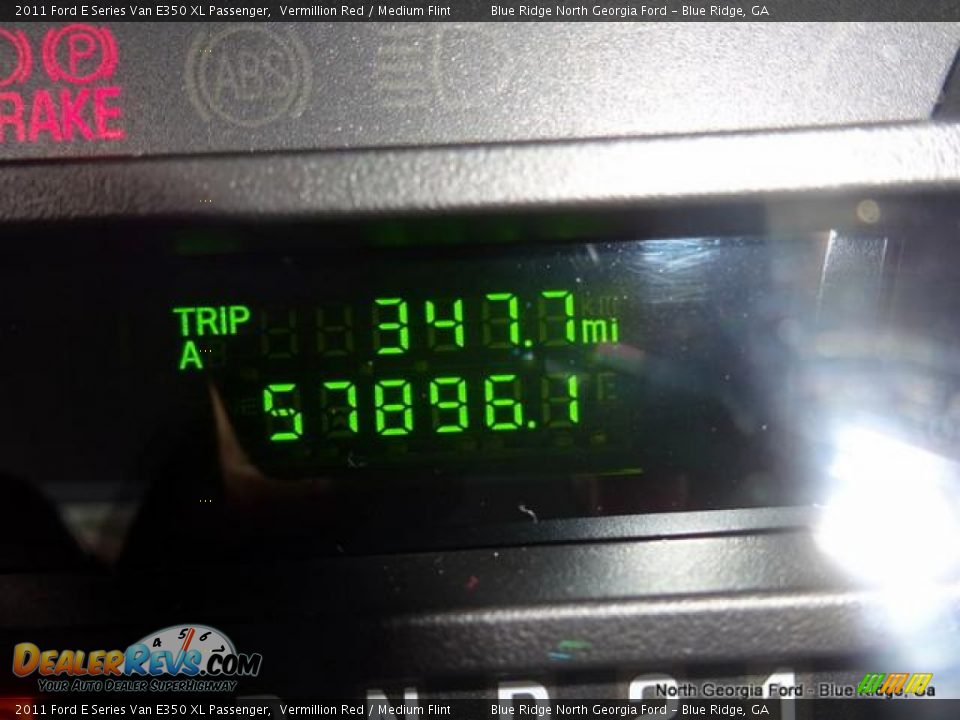 2011 Ford E Series Van E350 XL Passenger Vermillion Red / Medium Flint Photo #24