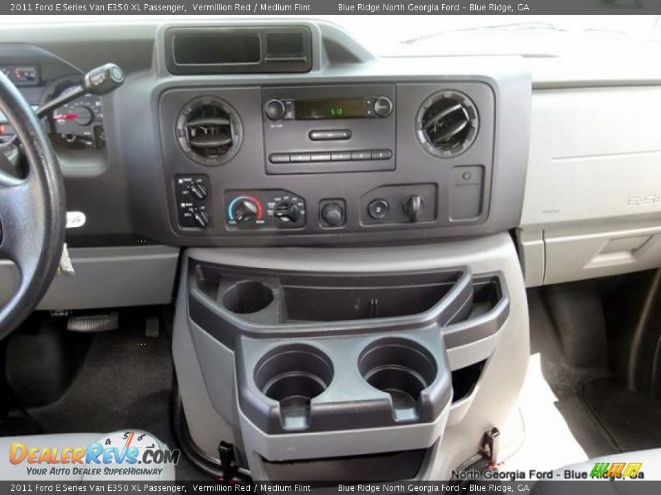 2011 Ford E Series Van E350 XL Passenger Vermillion Red / Medium Flint Photo #25