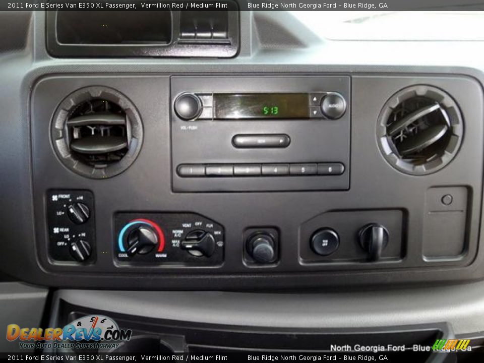 2011 Ford E Series Van E350 XL Passenger Vermillion Red / Medium Flint Photo #26