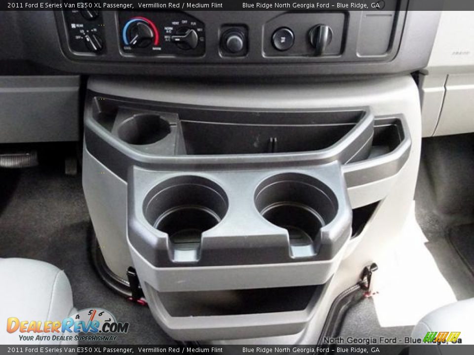 2011 Ford E Series Van E350 XL Passenger Vermillion Red / Medium Flint Photo #27