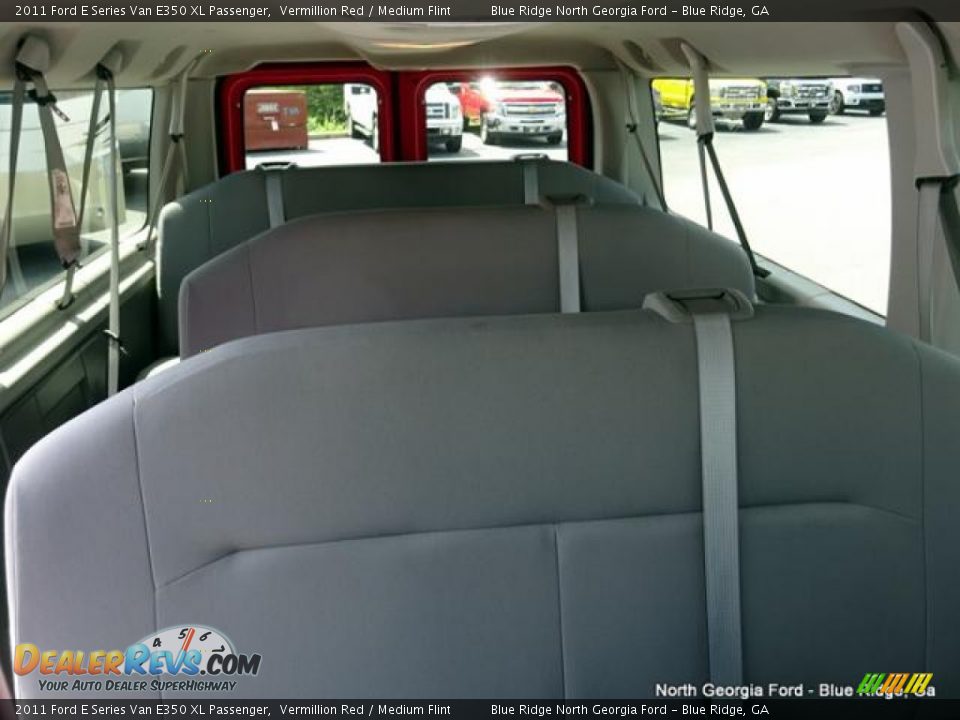 2011 Ford E Series Van E350 XL Passenger Vermillion Red / Medium Flint Photo #28