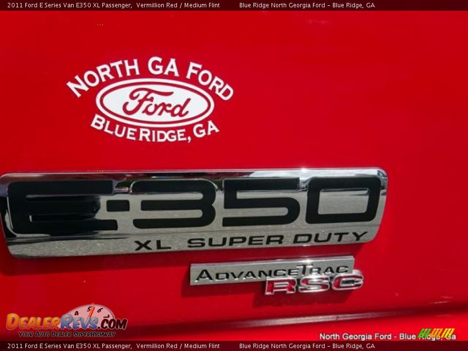 2011 Ford E Series Van E350 XL Passenger Vermillion Red / Medium Flint Photo #34