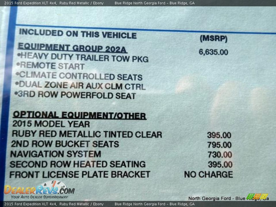 2015 Ford Expedition XLT 4x4 Ruby Red Metallic / Ebony Photo #31