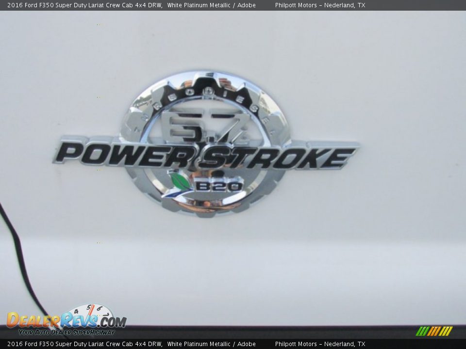 2016 Ford F350 Super Duty Lariat Crew Cab 4x4 DRW White Platinum Metallic / Adobe Photo #15