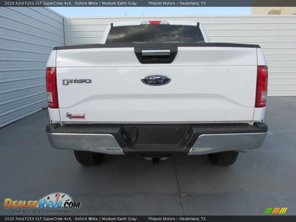 2015 Ford F150 XLT SuperCrew 4x4 Oxford White / Medium Earth Gray Photo #5