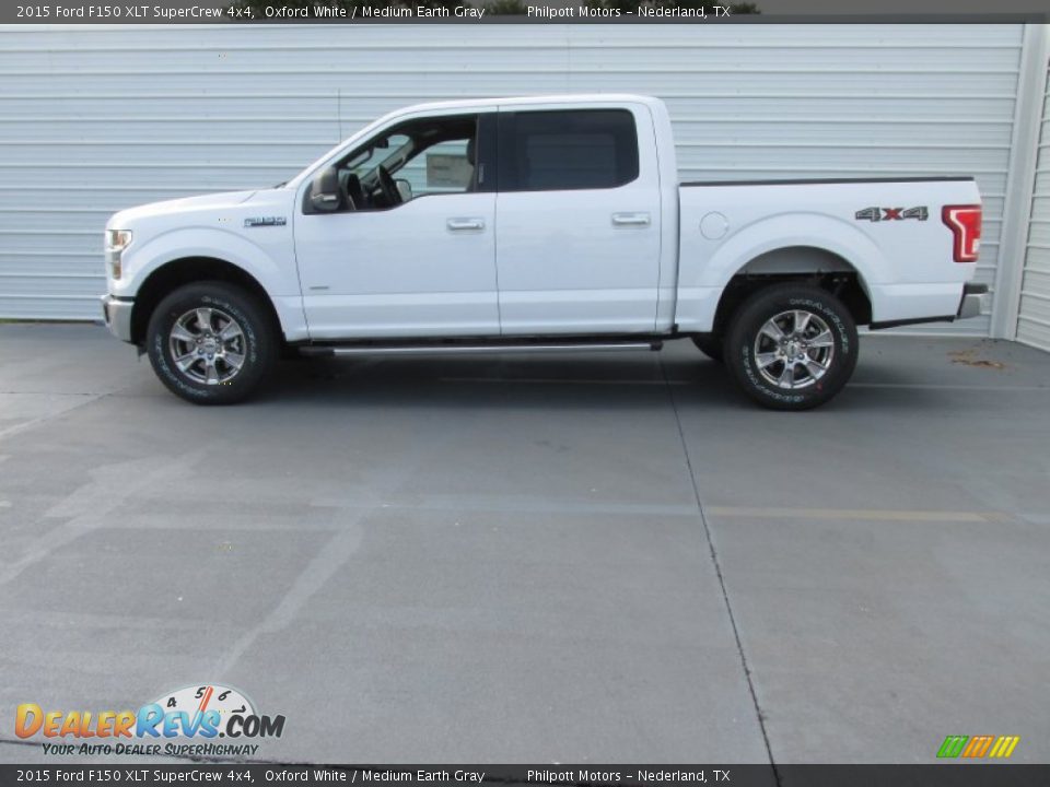 2015 Ford F150 XLT SuperCrew 4x4 Oxford White / Medium Earth Gray Photo #6
