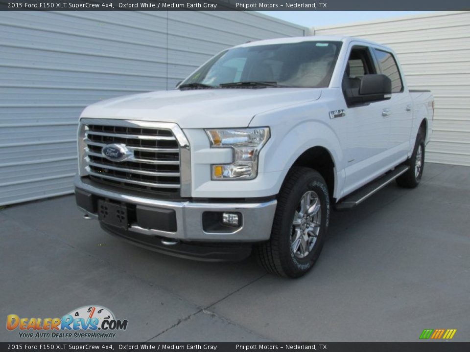 2015 Ford F150 XLT SuperCrew 4x4 Oxford White / Medium Earth Gray Photo #7