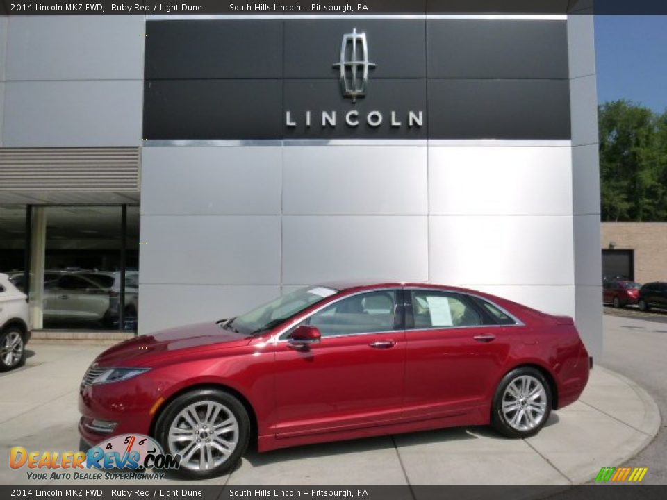 2014 Lincoln MKZ FWD Ruby Red / Light Dune Photo #1