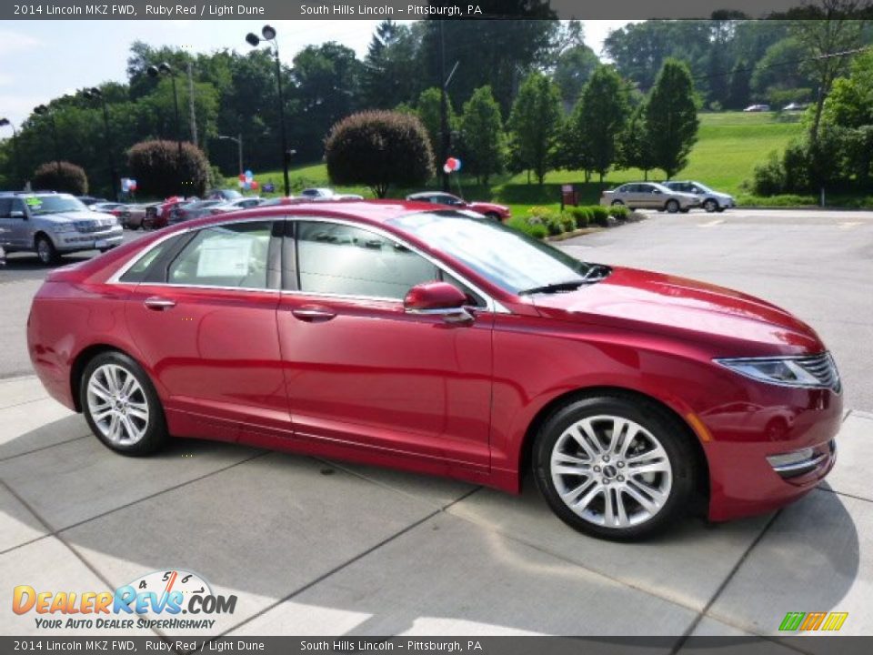 2014 Lincoln MKZ FWD Ruby Red / Light Dune Photo #6