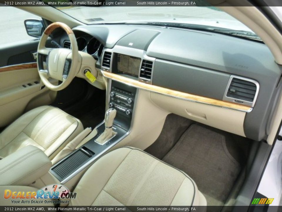 2012 Lincoln MKZ AWD White Platinum Metallic Tri-Coat / Light Camel Photo #11
