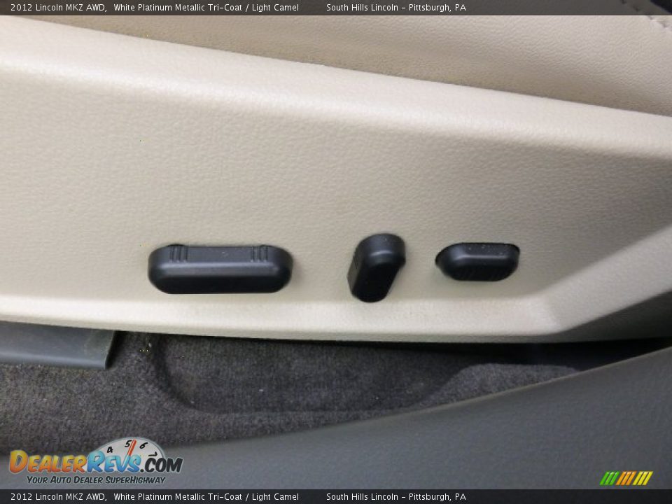 2012 Lincoln MKZ AWD White Platinum Metallic Tri-Coat / Light Camel Photo #19