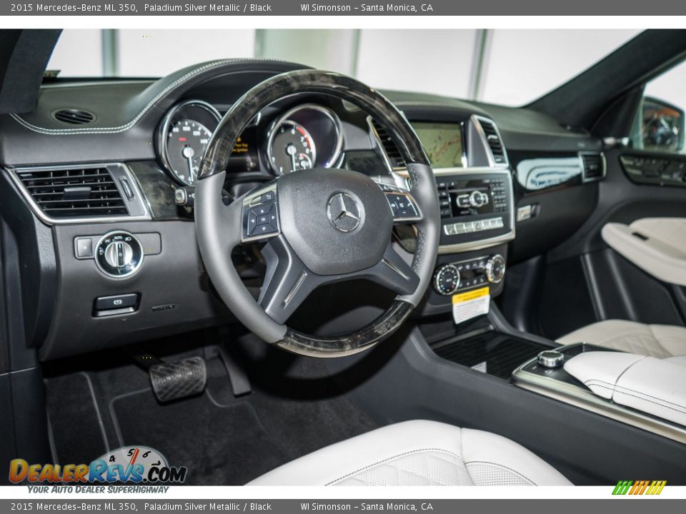 2015 Mercedes-Benz ML 350 Paladium Silver Metallic / Black Photo #6