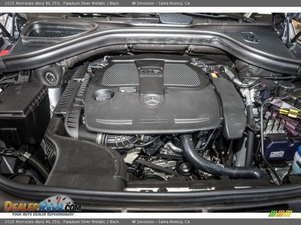 2015 Mercedes-Benz ML 350 Paladium Silver Metallic / Black Photo #9