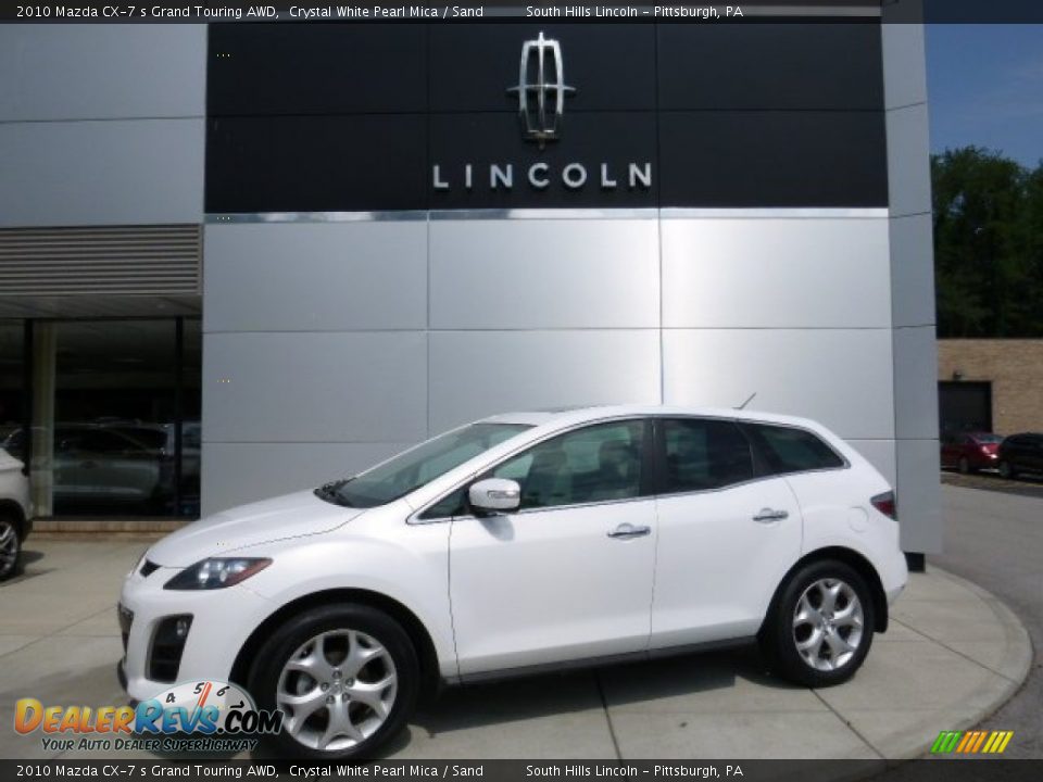 2010 Mazda CX-7 s Grand Touring AWD Crystal White Pearl Mica / Sand Photo #1