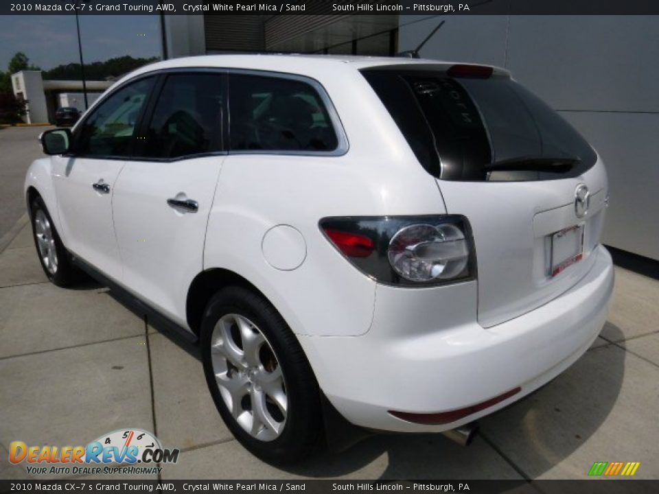 2010 Mazda CX-7 s Grand Touring AWD Crystal White Pearl Mica / Sand Photo #3