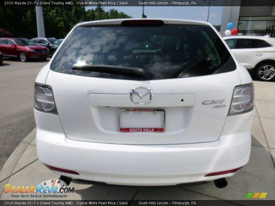 2010 Mazda CX-7 s Grand Touring AWD Crystal White Pearl Mica / Sand Photo #4