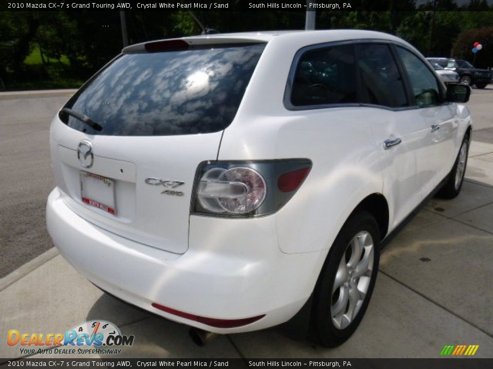 2010 Mazda CX-7 s Grand Touring AWD Crystal White Pearl Mica / Sand Photo #5