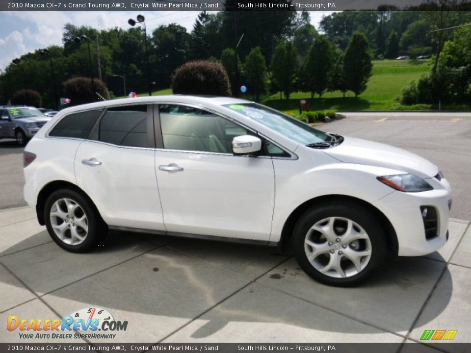 2010 Mazda CX-7 s Grand Touring AWD Crystal White Pearl Mica / Sand Photo #6