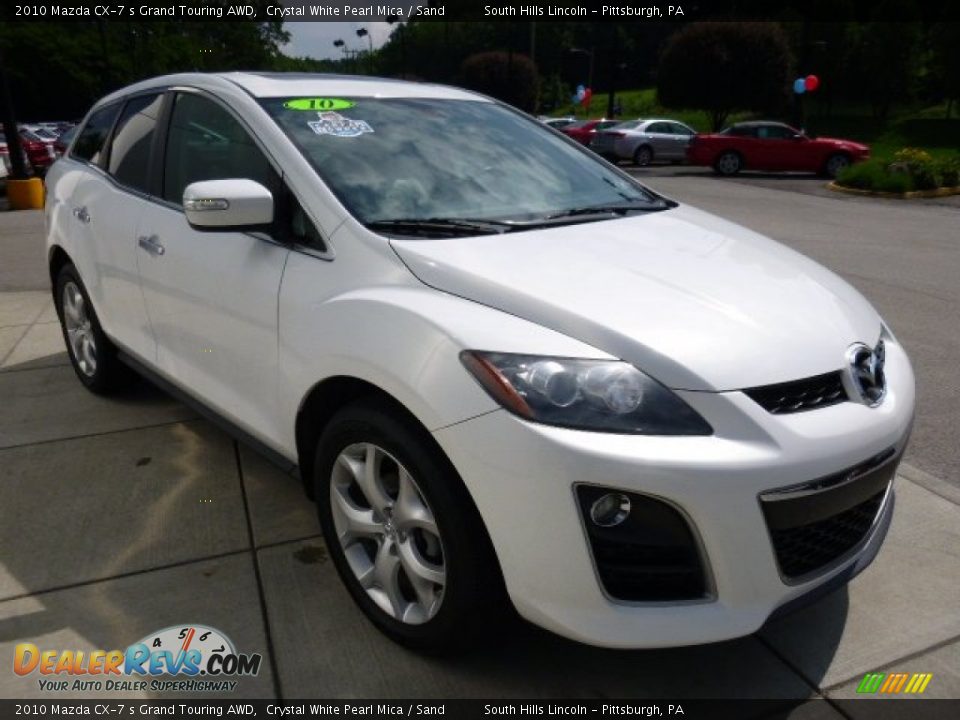 2010 Mazda CX-7 s Grand Touring AWD Crystal White Pearl Mica / Sand Photo #7