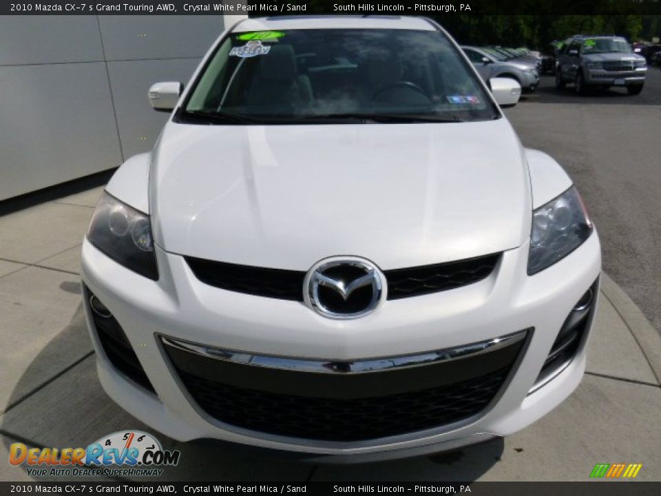 2010 Mazda CX-7 s Grand Touring AWD Crystal White Pearl Mica / Sand Photo #8