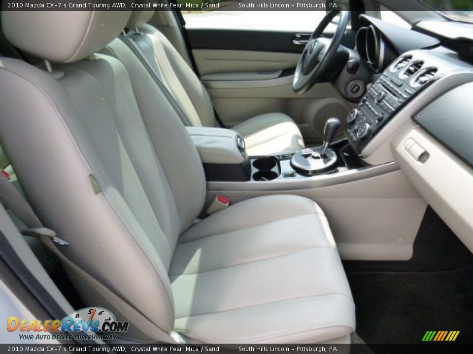 2010 Mazda CX-7 s Grand Touring AWD Crystal White Pearl Mica / Sand Photo #10