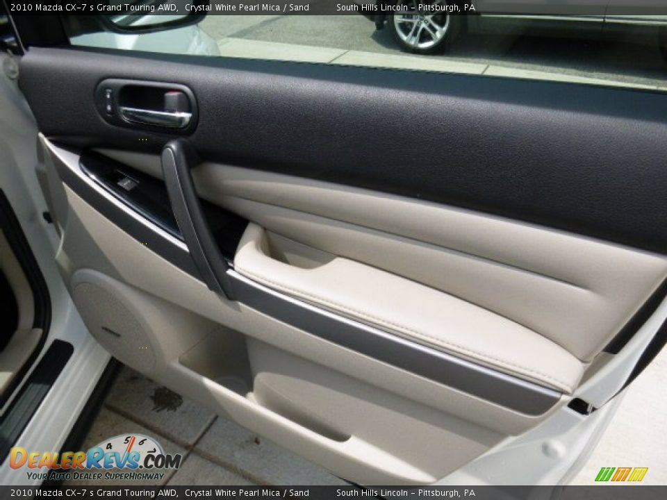 2010 Mazda CX-7 s Grand Touring AWD Crystal White Pearl Mica / Sand Photo #12