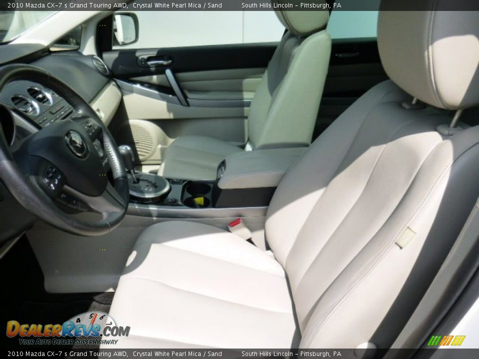 2010 Mazda CX-7 s Grand Touring AWD Crystal White Pearl Mica / Sand Photo #14