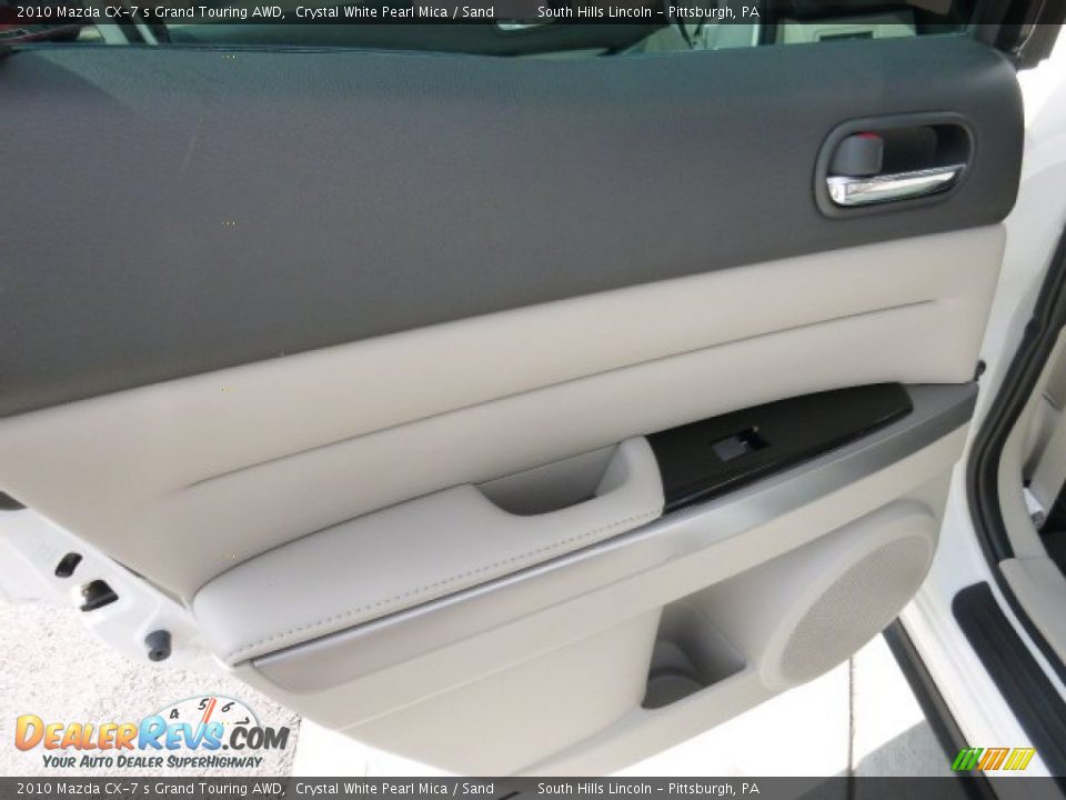 2010 Mazda CX-7 s Grand Touring AWD Crystal White Pearl Mica / Sand Photo #17