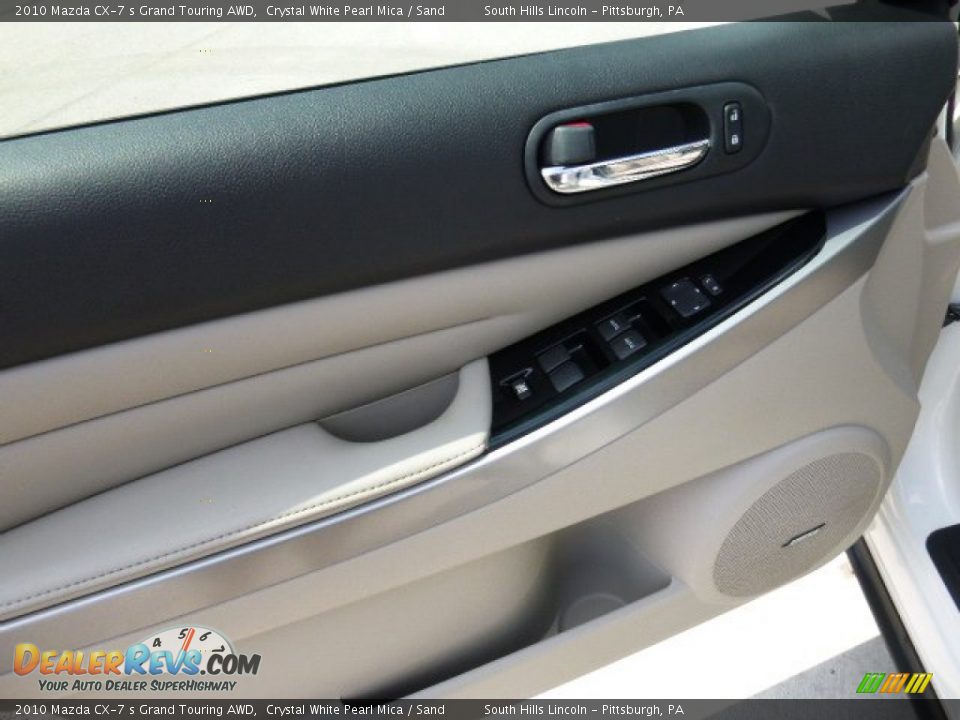 2010 Mazda CX-7 s Grand Touring AWD Crystal White Pearl Mica / Sand Photo #18