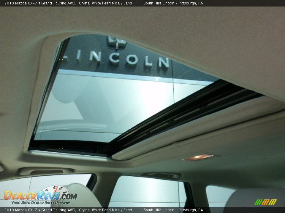 2010 Mazda CX-7 s Grand Touring AWD Crystal White Pearl Mica / Sand Photo #20
