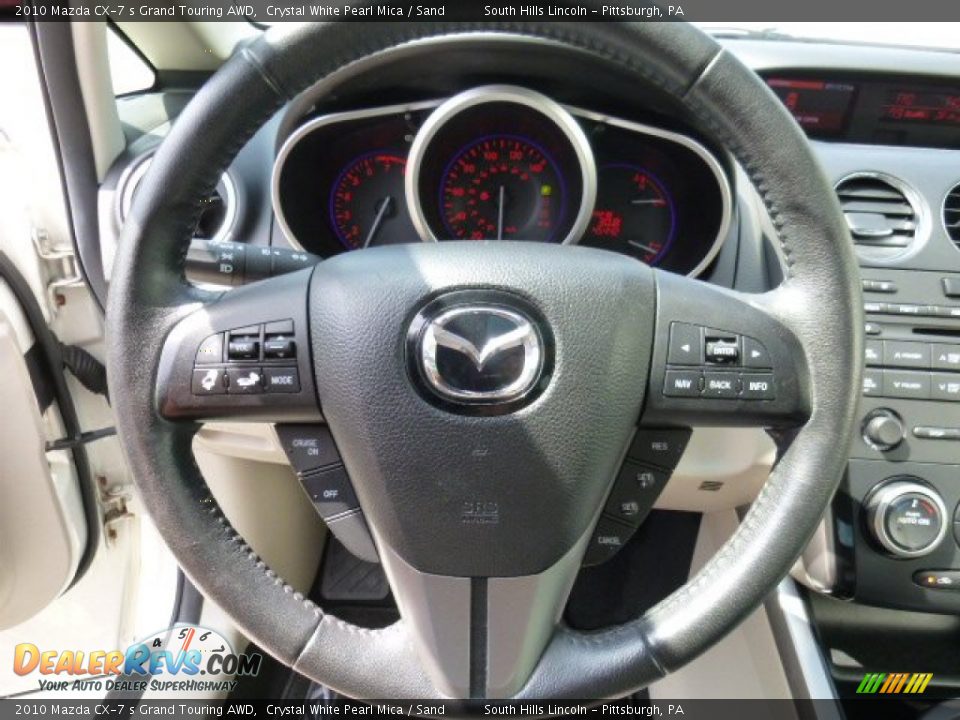 2010 Mazda CX-7 s Grand Touring AWD Crystal White Pearl Mica / Sand Photo #21