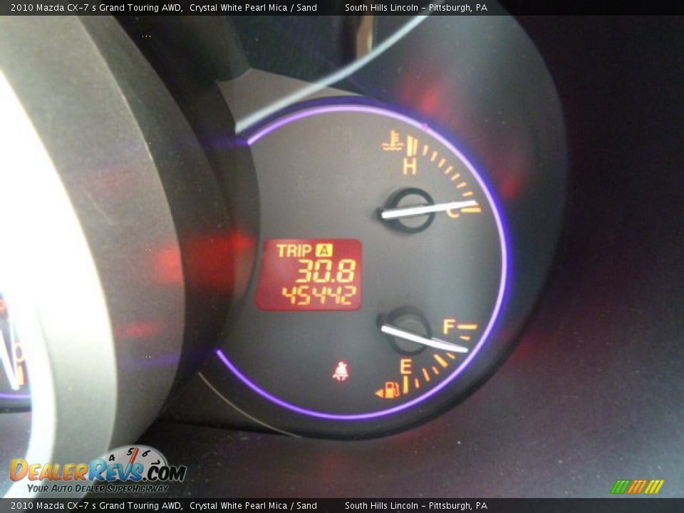 2010 Mazda CX-7 s Grand Touring AWD Crystal White Pearl Mica / Sand Photo #25