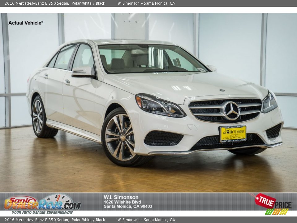 2016 Mercedes-Benz E 350 Sedan Polar White / Black Photo #1