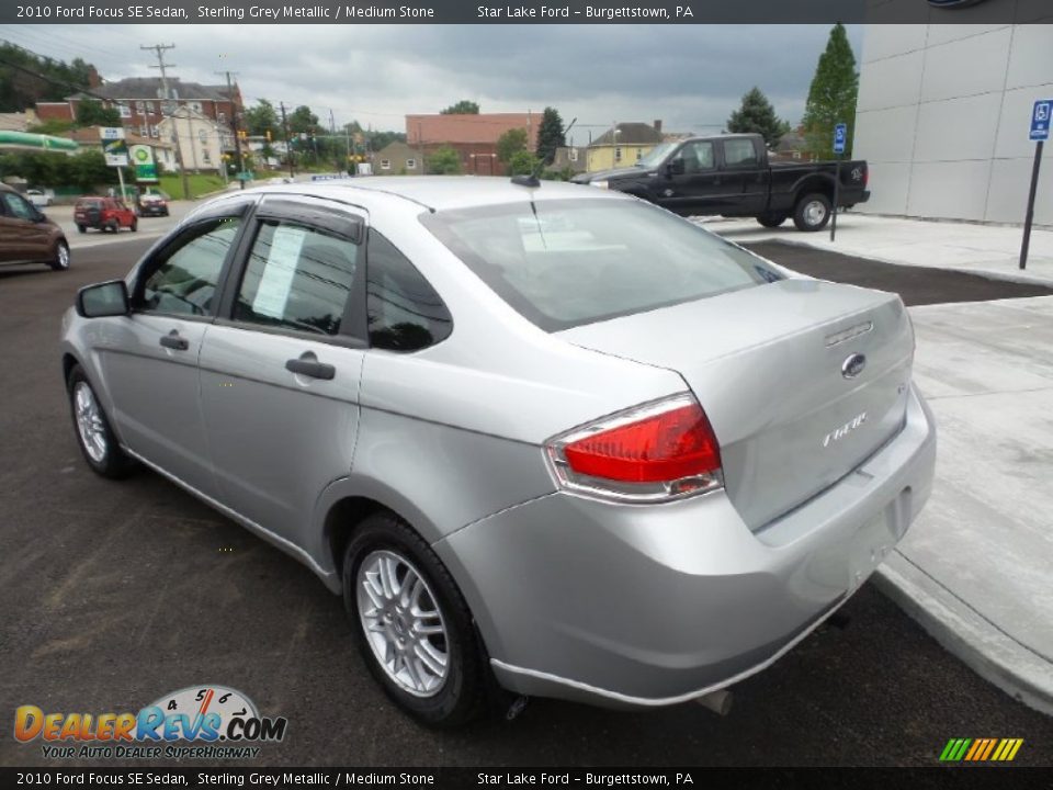 2010 Ford Focus SE Sedan Sterling Grey Metallic / Medium Stone Photo #3