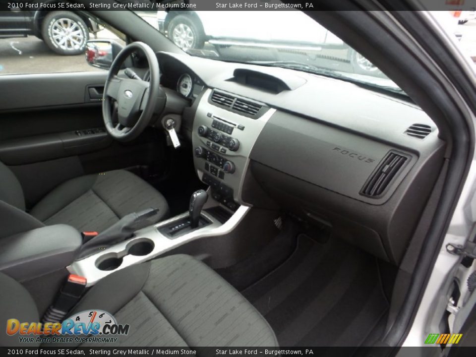 2010 Ford Focus SE Sedan Sterling Grey Metallic / Medium Stone Photo #7