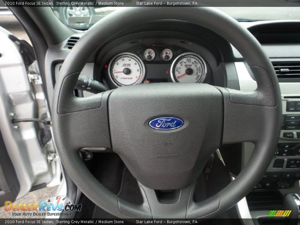 2010 Ford Focus SE Sedan Sterling Grey Metallic / Medium Stone Photo #14