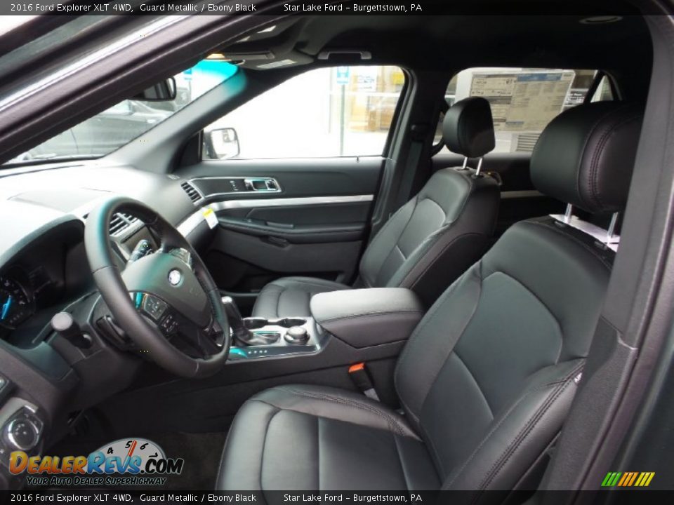 Ebony Black Interior - 2016 Ford Explorer XLT 4WD Photo #11