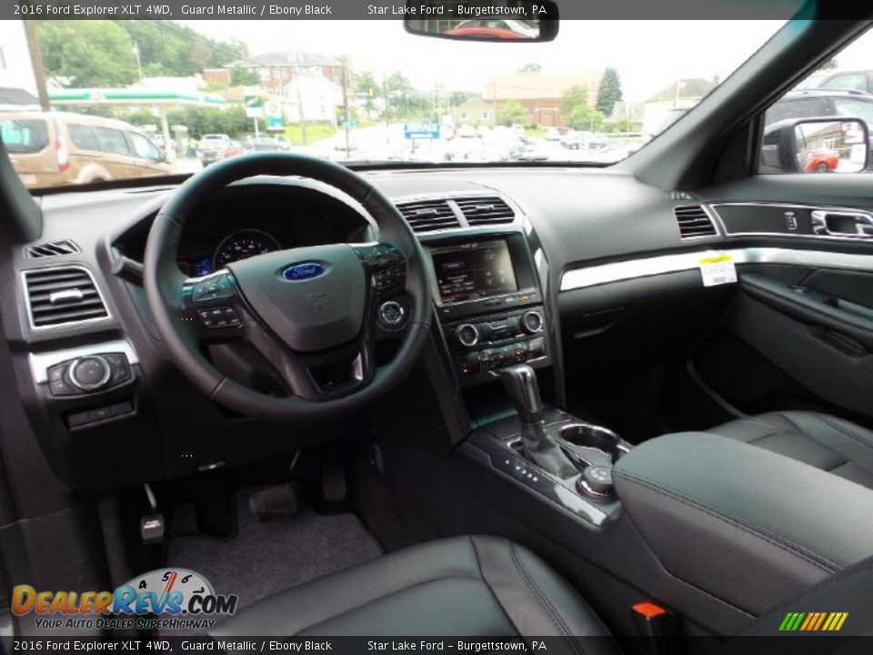 Ebony Black Interior - 2016 Ford Explorer XLT 4WD Photo #13