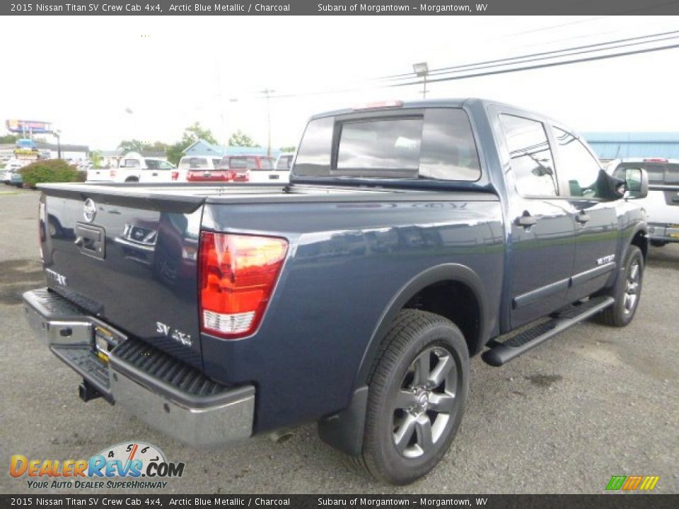 2015 Nissan Titan SV Crew Cab 4x4 Arctic Blue Metallic / Charcoal Photo #4