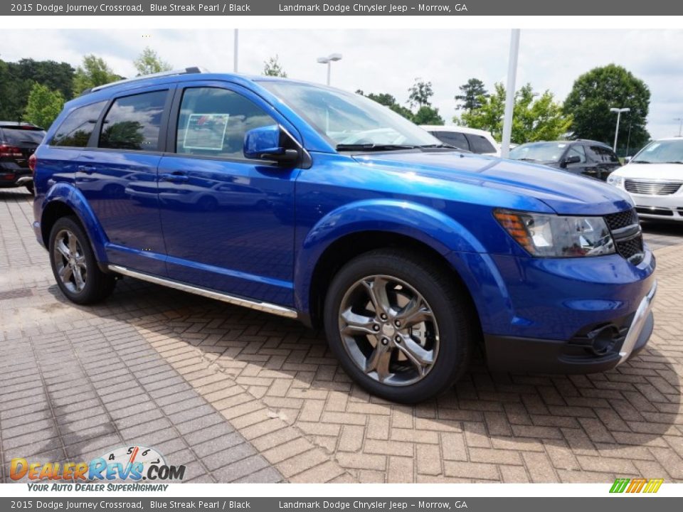 2015 Dodge Journey Crossroad Blue Streak Pearl / Black Photo #4