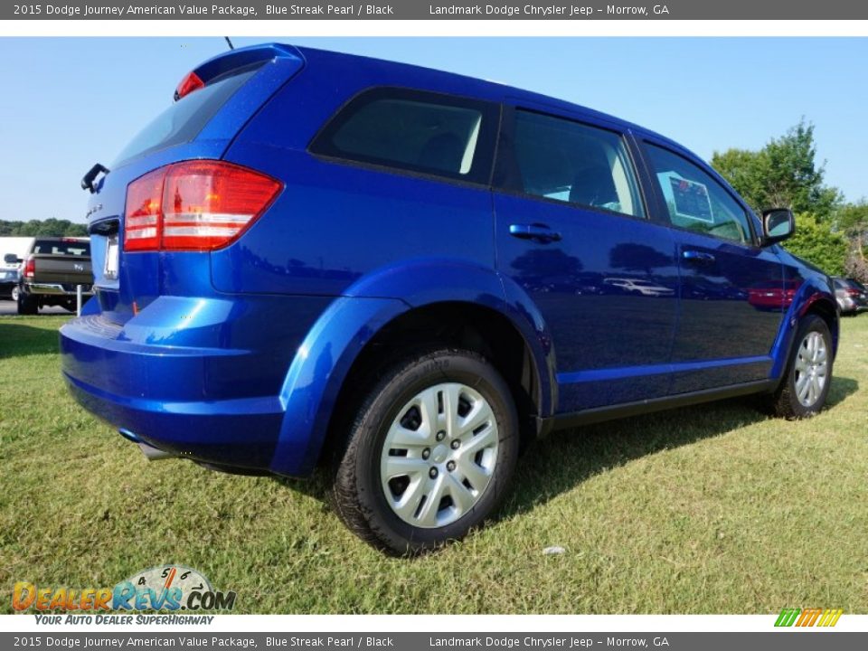 2015 Dodge Journey American Value Package Blue Streak Pearl / Black Photo #3