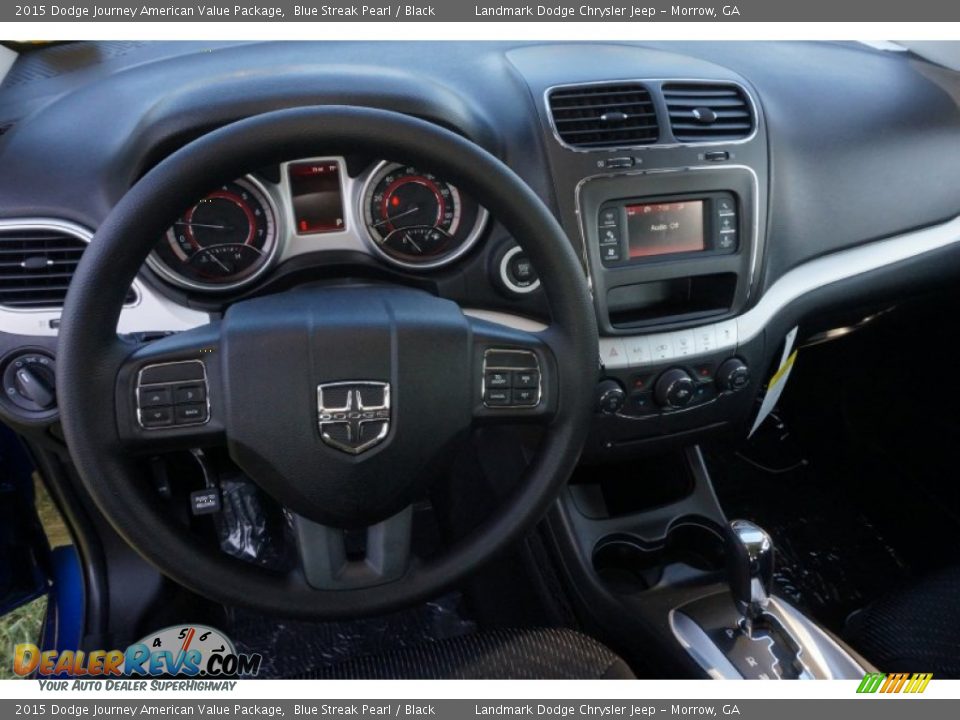 2015 Dodge Journey American Value Package Blue Streak Pearl / Black Photo #6