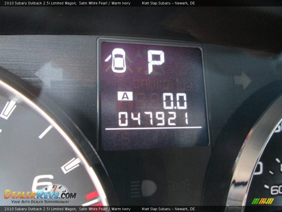 2010 Subaru Outback 2.5i Limited Wagon Satin White Pearl / Warm Ivory Photo #15