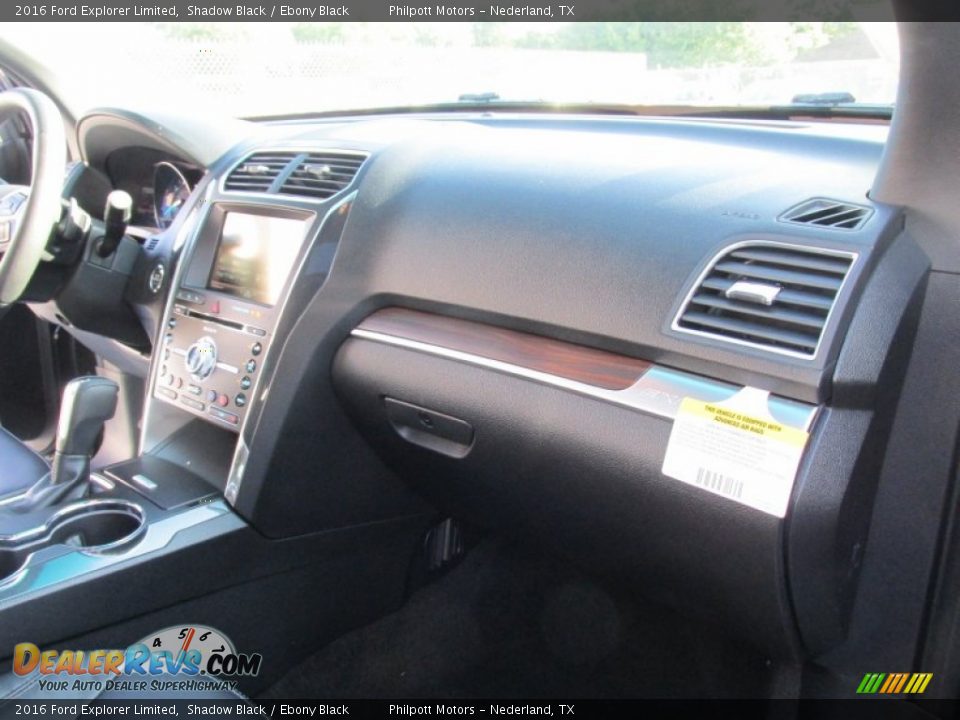 2016 Ford Explorer Limited Shadow Black / Ebony Black Photo #16