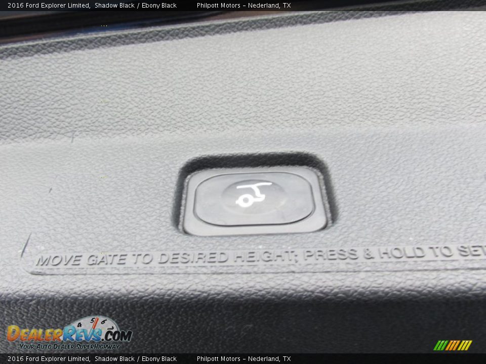 2016 Ford Explorer Limited Shadow Black / Ebony Black Photo #21